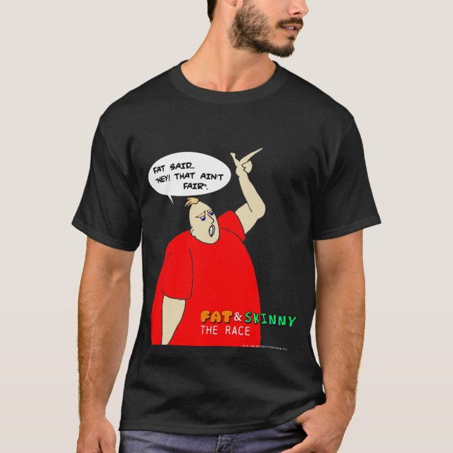 Camiseta Gordura: "Hey! … Que não é" t-shirt justo (Frente)