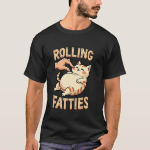Camiseta Gorduras Rolando Humor de Gato Preguiçoso Engraçad