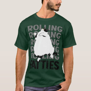 Camiseta Gorduras Rolantes Gato Engraçado Gato Roupa De Gat