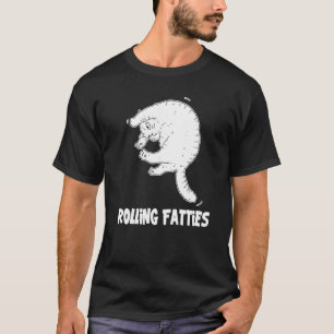 Camiseta Gorduras Rolantes Gato  Gato  Roupa Gato Pai Gato 