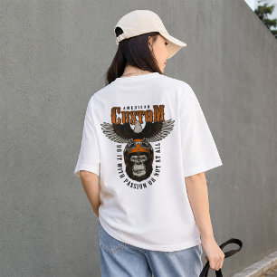 Camiseta Gorila Americano de Motoqueira Águia Motociclista