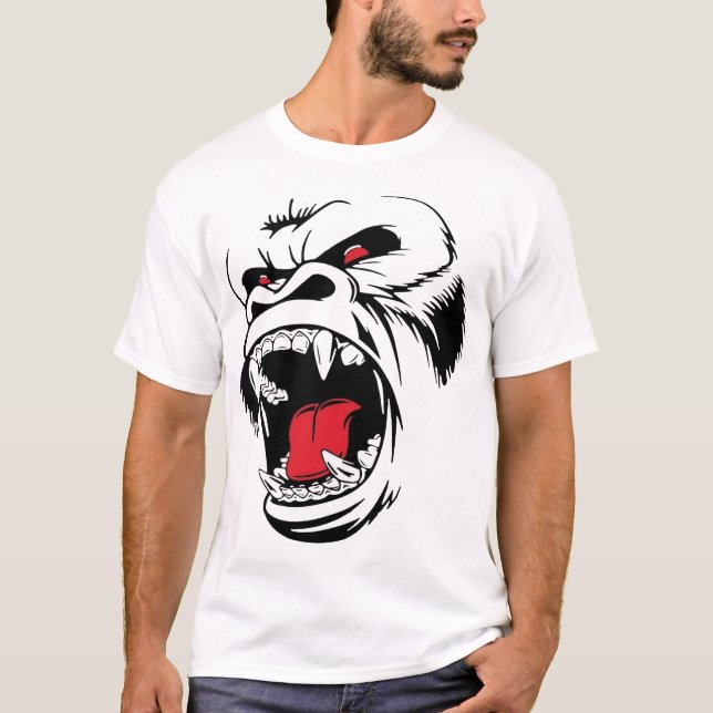 Camiseta Gorila Bravo Vestuário de Rua Monstro (Frente)
