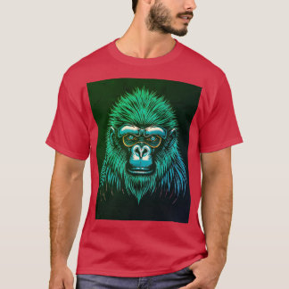 Camiseta Gorila Cibernético – Ilustração de Macaco Futurist