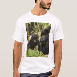 Camiseta Gorila da Montanha, adulto com filhote