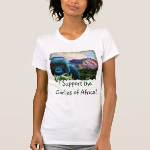 Camiseta Gorila de montanha & t-shirt do suporte do macaco