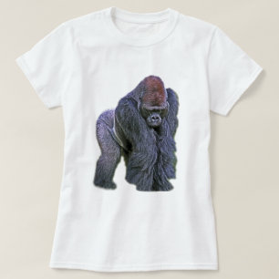 Camiseta Gorila do Silverback, parte traseira do branco