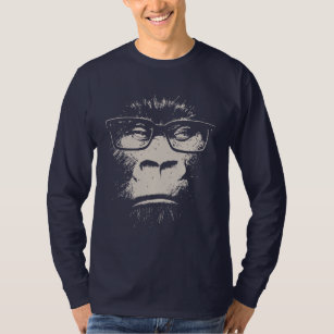 Camiseta Gorila hipster Com Óculos