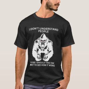Camiseta Gorila Macaco Mal Entendido Engraçado Sarcástico M