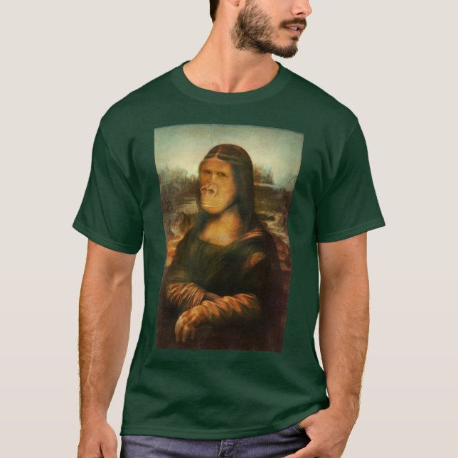 Camiseta Gorila Macaco Mona Lisa (Frente)