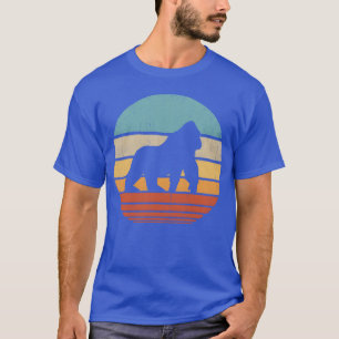 Camiseta Gorila Pôr do Sol Retrô Vintage 60s 70s para Homen