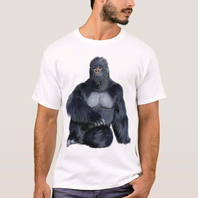 Camiseta Gorila Preto Macaco (Frente)