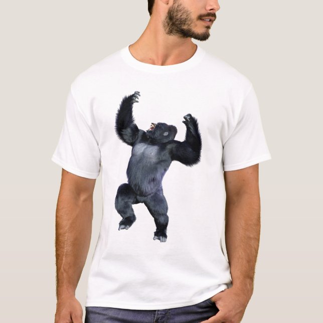 Camiseta Gorila Preto Macaco (Frente)
