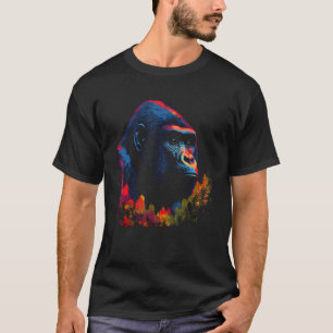 Camiseta Gorila Selvagem Natureza