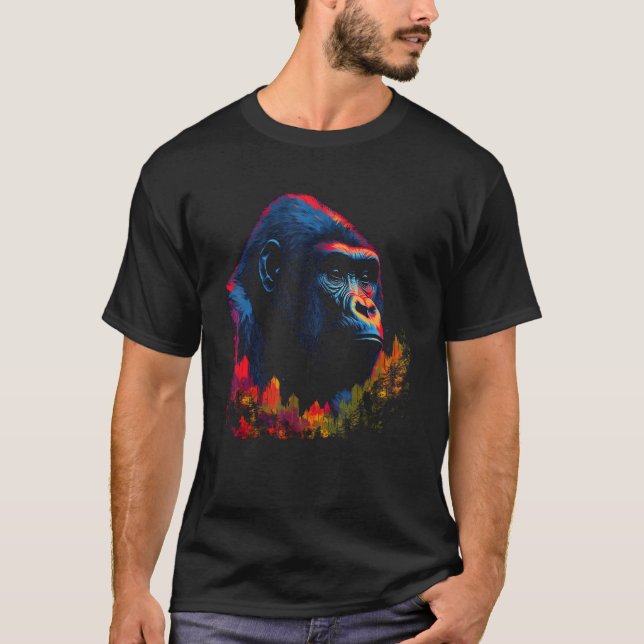 Camiseta Gorila Selvagem Natureza (Frente)