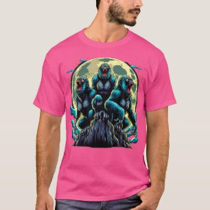 Camiseta Gorila Uivando para a Lua