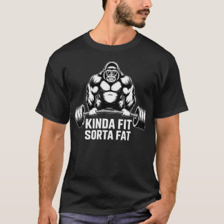 Camiseta Gorilas de Academia de Ginástica Meio em Forma Mei