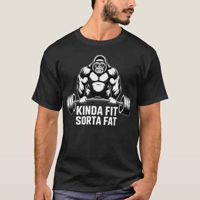 Camiseta Gorilas de Academia de Ginástica Meio em Forma Mei (Frente)