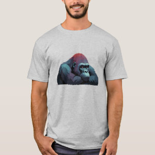 Camiseta Gorilla Adorable Cute Animal Dormindo Relaxando Di