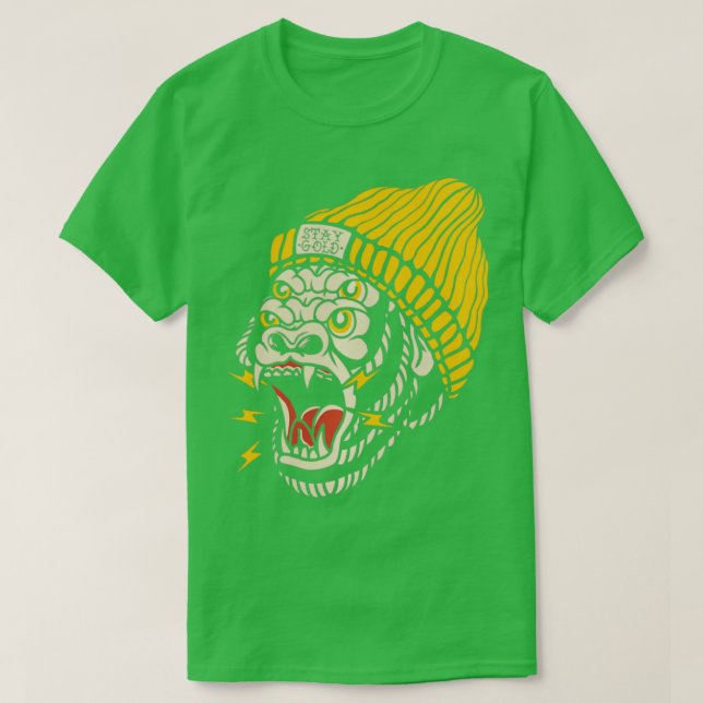 Camiseta Gorilla American Radiciation attoo Inked Old Schoo (Frente do Design)