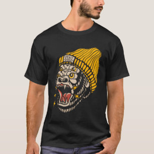 Camiseta Gorilla American Traditional Tattoo Inked Old Scho