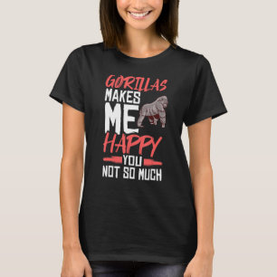 Camiseta Gorilla Animal Quote Macaco Habitat Silverback Wes