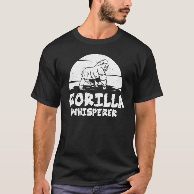 Camiseta Gorilla Animal Quote Macaco Habitat Silverback Wes (Frente)