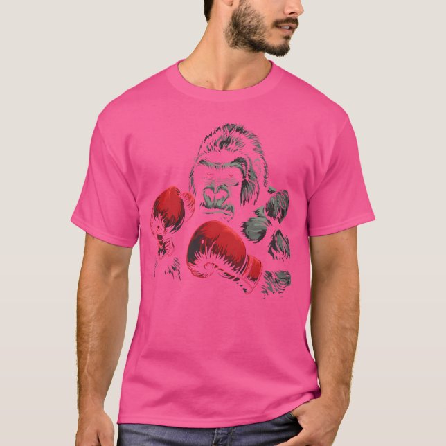 Camiseta Gorilla Boxer Luva Silverback Gorilla Bologing (Frente)