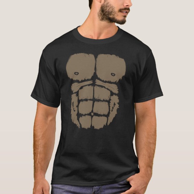 Camiseta Gorilla Chest Muscle Belly Monkey Costume (Frente)