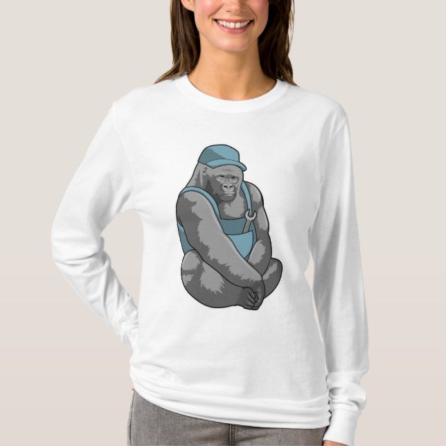 Camiseta Gorilla como artesão de Wrench (Frente)