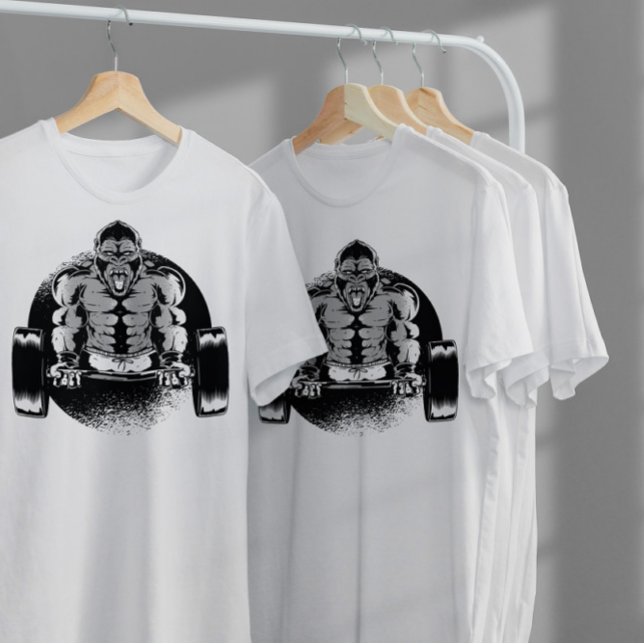 Camiseta Gorilla Dumbbell (Criador carregado)