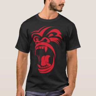 Camiseta Gorilla Face Para Homens Crianças