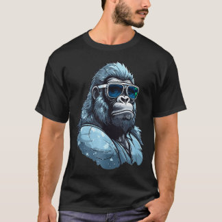 Camiseta Gorilla Face Zangada Crescendo Assustador Goril Si
