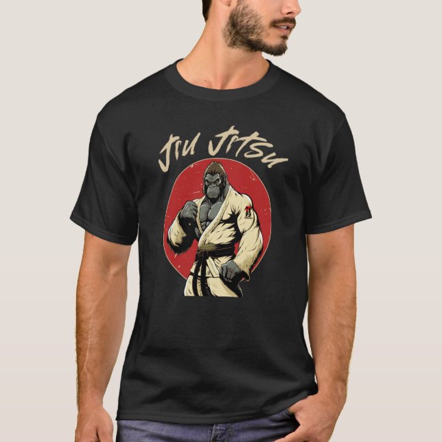 Camiseta Gorilla Jiu Jitsu e Grappling (Frente)