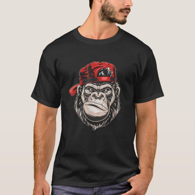 Camiseta Gorilla King Alpha Funny Ape Wildlife (Frente)