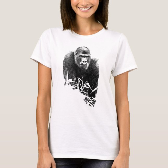 Camiseta Gorilla Lope - Arte Digital de Contorno (Frente)