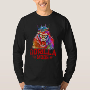 Camiseta Gorilla Modo King Beast Head Workout Gym Sucesso F