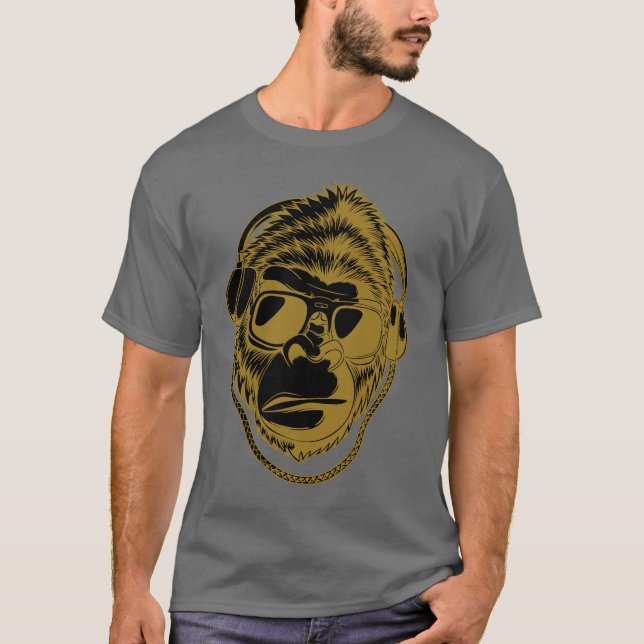 Camiseta Gorilla Music Legal Musical design (Frente)