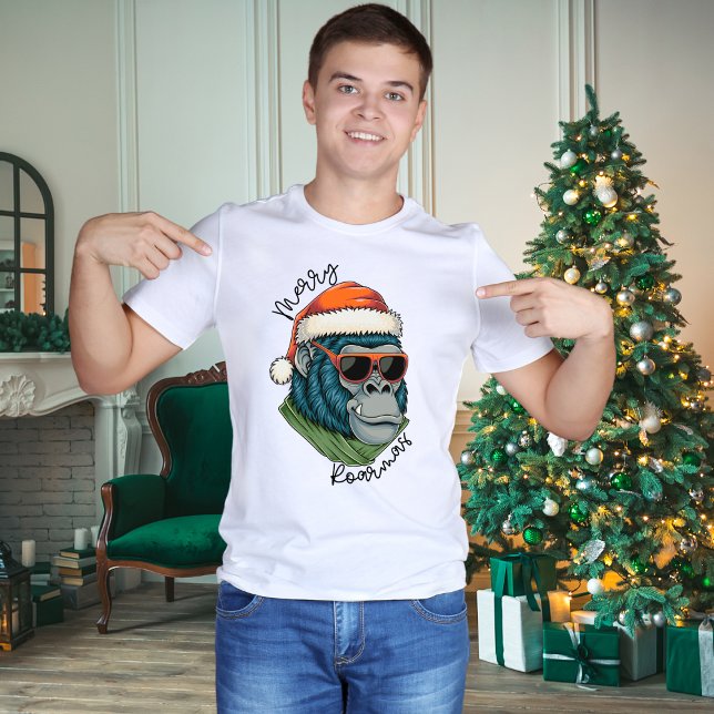 Camiseta Gorilla Natal | Camiseta-Feliz-X-Mas (Criador carregado)