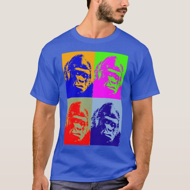 Camiseta Gorilla Pop Art (Frente)