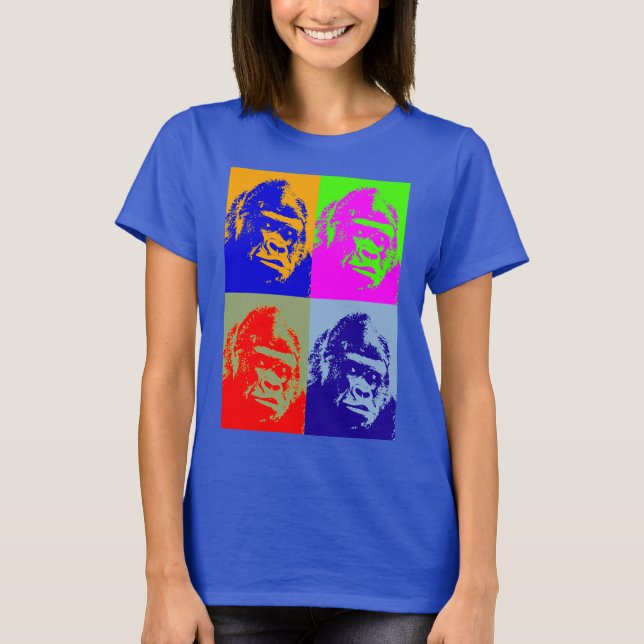 Camiseta Gorilla Pop Art (Frente)