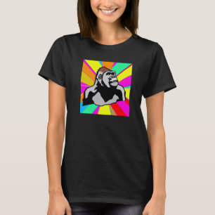 Camiseta Gorilla Pop Art Gorila Colorido MultiColor Animal