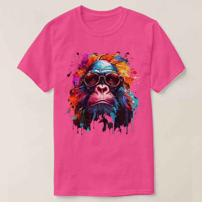 Camiseta Gorilla Rainbow (Frente do Design)