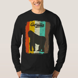 Camiseta Gorilla Retro 70s Vintage Cute Animal