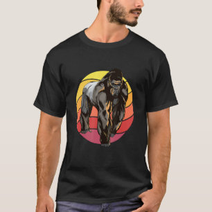 Camiseta Gorilla Retro Sunset Apes Gorillas