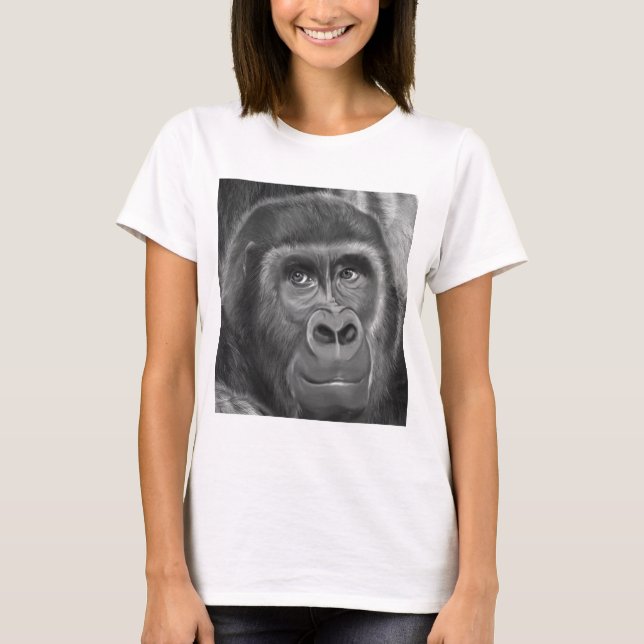 Camiseta Gorilla sucking fingers T-shirt2指しゃぶりのゴリラTシャツ (Frente)