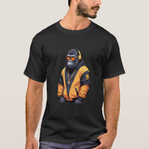 Camiseta Gorilla Vestindo Hoodie Funny Legal Caráter Animal