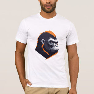 Camiseta Gorilla Vetor Art Animal Modern Urban Graphic