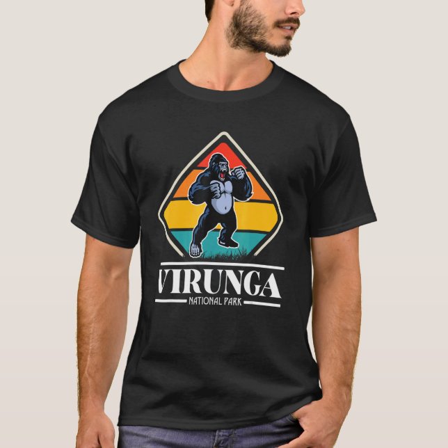 Camiseta Gorilla Virunga National Park Souvenir Africa Cong (Frente)