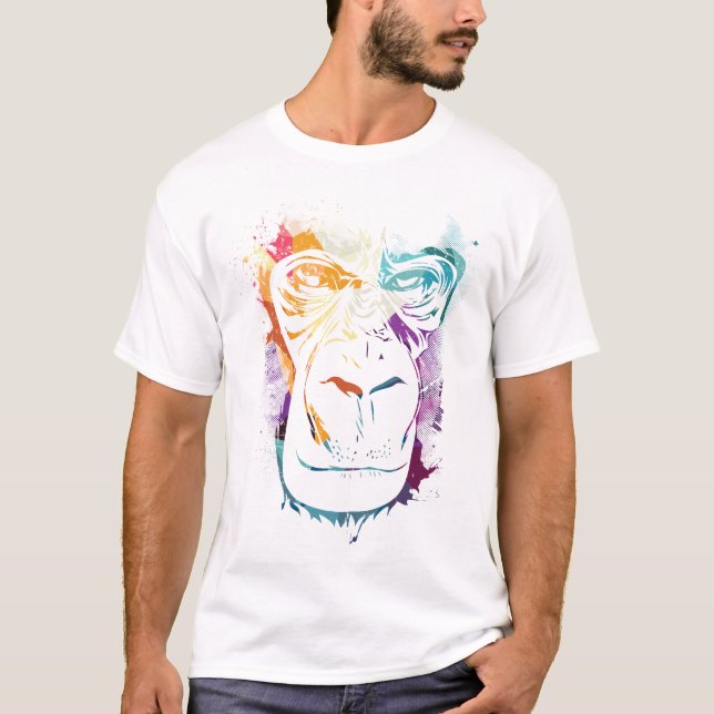 Camiseta Gorilla Watercolor (Frente)