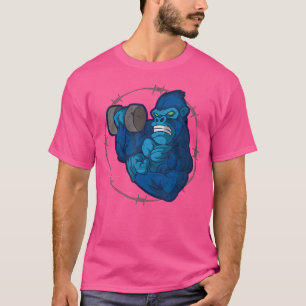 Camiseta Gorilla Workout Beast Wefting Levantando Montagem 